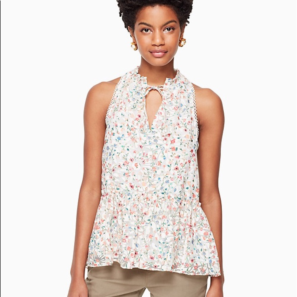 Kate Spade Mini Bloom Burnout Top - size medium
